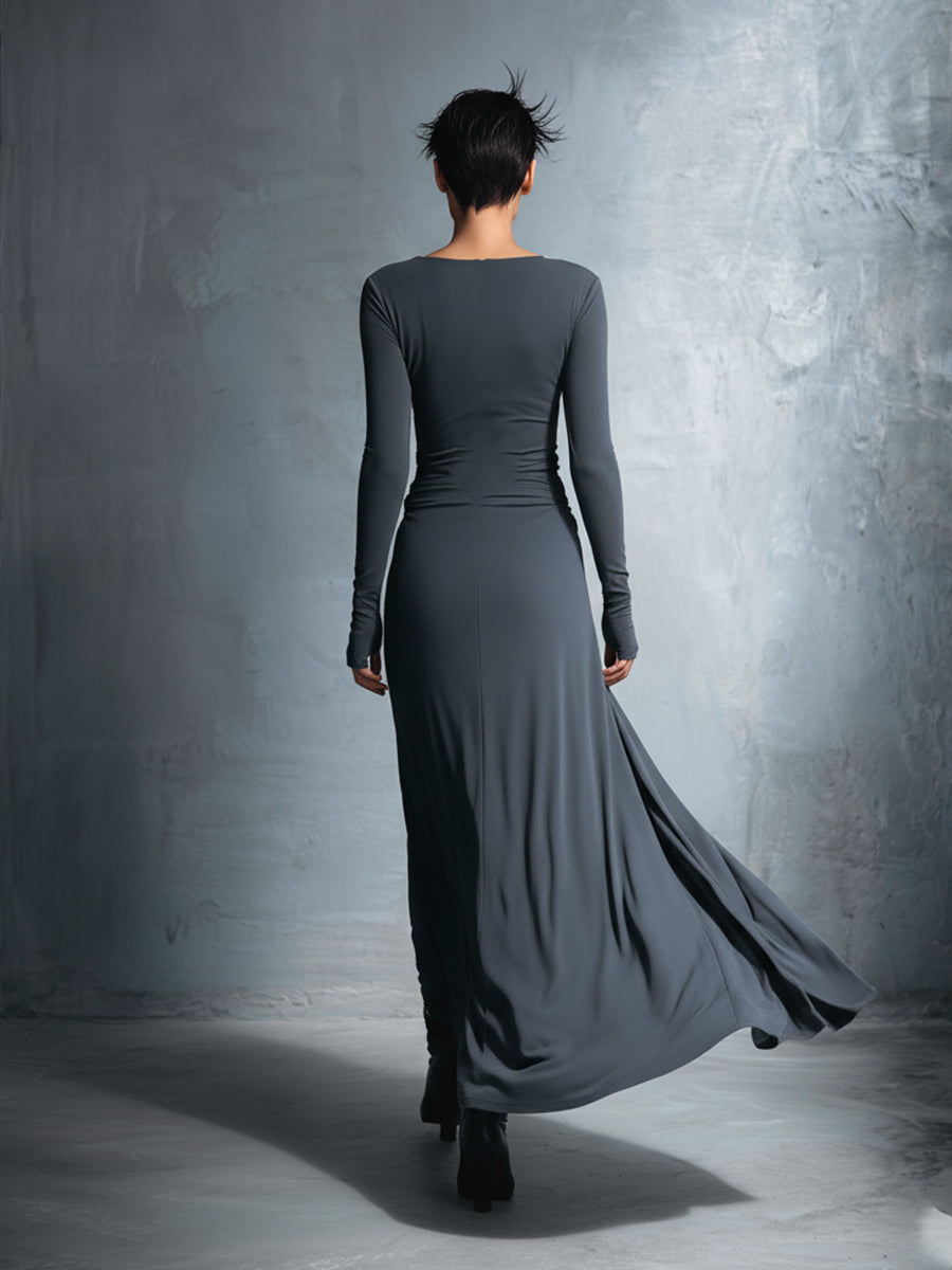Naomie | Vestido Maxi con Moño Lateral