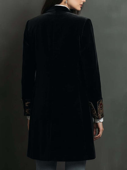 Léontine | Blazer Entallado con Estampado Barroco Negro
