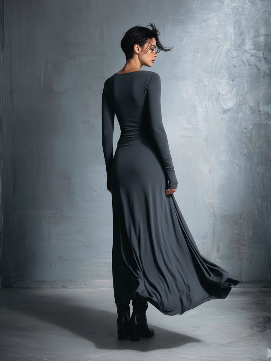 Naomie | Vestido Maxi con Moño Lateral