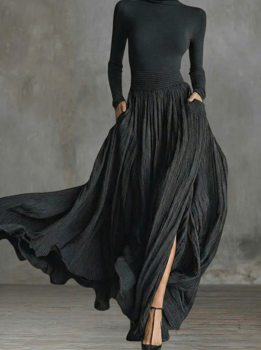 Rachel | Vestido Maxi de Cintura Alta