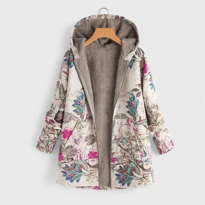 Parka vintage Alisha – Beige floral