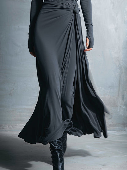 Naomie | Vestido Maxi con Moño Lateral
