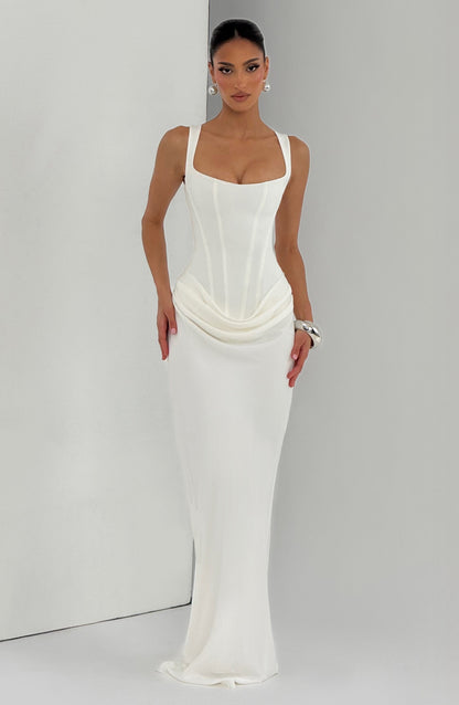 Éléonore | Vestido Maxi de Cuello Cuadrado