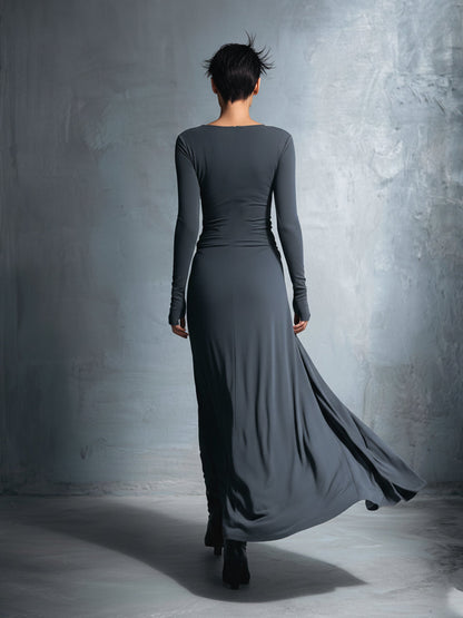 Naomie | Vestido Maxi con Moño Lateral